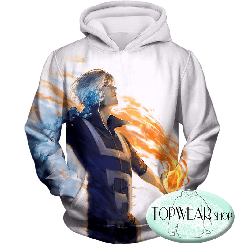 My Hero Academia Hoodies - Hot and Cold Shoto Todoroki Fan Zip Up Hoodie