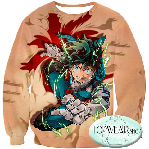 Image of My Hero Academia Sweatshirts -  Incredible One for All Successor Izuki Midoriya Ultimate Heroe Sweatshirt