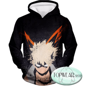 My Hero Academia Hoodies - Explosive Hero Student Katsuki Bakugo Pullover Hoodie