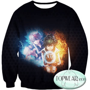 My Hero Academia Sweatshirts - Shoto Todoroki Quirk Half-Cold Half-Hot Sweatshirt