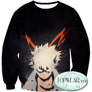 My Hero Academia Sweatshirts - Explosive Hero Student Katsuki Bakugo Sweatshirt