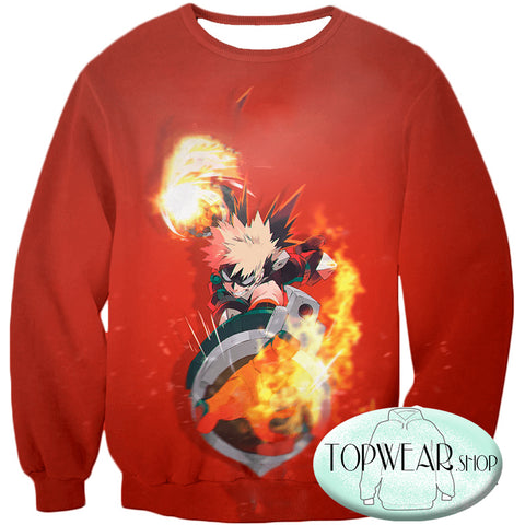 Image of My Hero Academia Hoodies - Katsuki Bakugo Explosion Pullover Hoodie