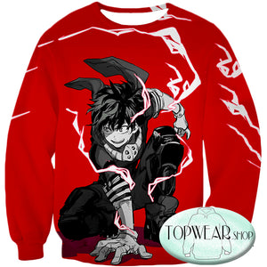 My Hero Academia Sweatshirts - Academia Strong Hero Deku Izuki Midoriya Sweatshirt