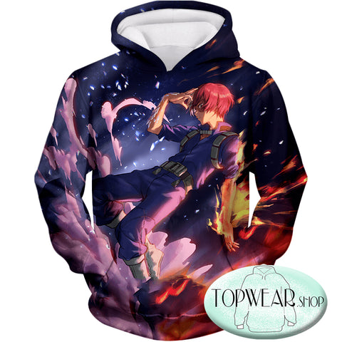 Image of My Hero Academia Sweatshirts - Shoto Todoroki Awesome Action Hero Sweatshirt