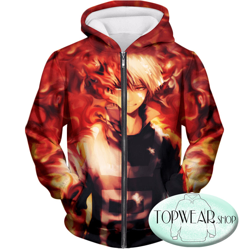 My Hero Academia Hoodies - Shoto Todoroki Half Hot Zip Up Hoodie