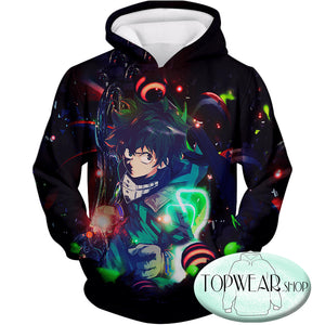 My Hero Academia Hoodies - Powerful Izuki Midoriya Fan Zip Up Hoodie