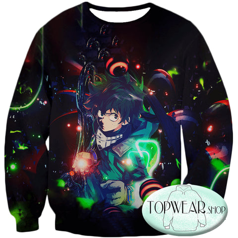 Image of My Hero Academia Sweatshirts - Powerful Izuki Midoriya Fan Sweatshirt