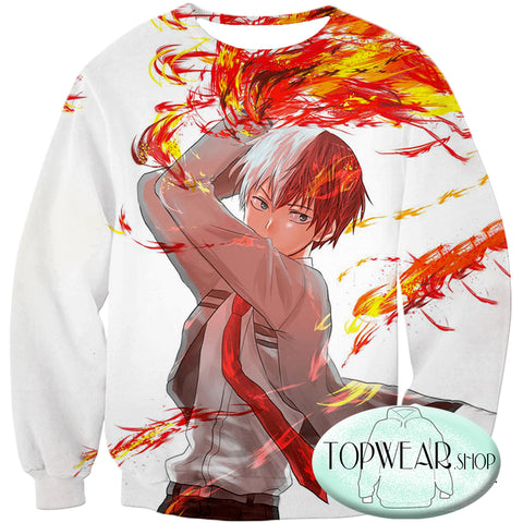 Image of My Hero Academia Hoodies - Ultimate Promo Shoto Todoroki Cool Action Pullover Hoodie