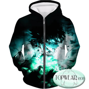 My Hero Academia Hoodies - Furious Katsuki Bakugo Action Black Zip Up Hoodie