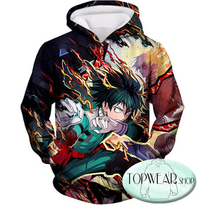 My Hero Academia Hoodies - Izuki Midoriya One for All Quirk Zip Up Hoodie