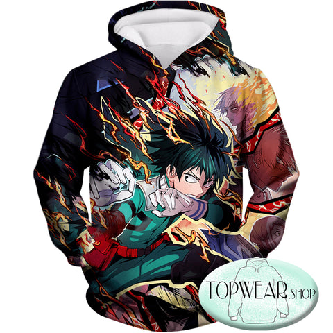 Image of My Hero Academia Hoodies -  Izuki Midoriya One for All Quirk Pullover Hoodie