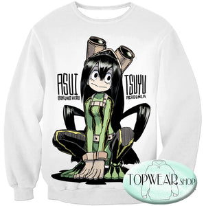 My Hero Academia Sweatshirts - Awesome Rainy Season Hero Froppy Tsuyu Asui Sweatshirt