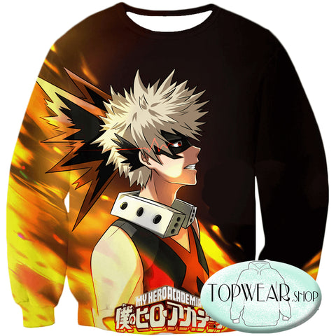 Image of My Hero Academia Hoodies -Zip Up Bakugo Katsuki Explosive Quirk Hoodie