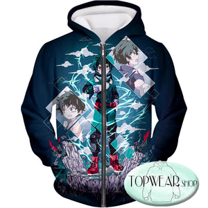 My Hero Academia Hoodies - Chasing the Dreams of Hero Izuki Midoriya Zip Up Hoodie