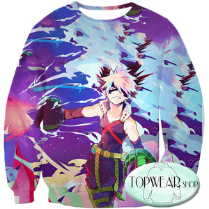 My Hero Academia Sweatshirts - Cool Explosive Hero Bakugo Action Sweatshirt