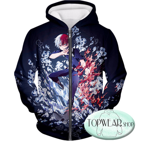 Image of My Hero Academia Hoodies - Shoto Todoroki Awesome Anime Pullover Hoodie