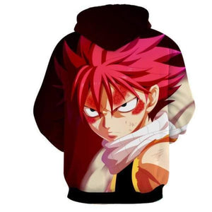 Fairy Tail Natsu 3D Printed Cool Black Hoodie