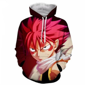 Fairy Tail Natsu 3D Printed Cool Black Hoodie