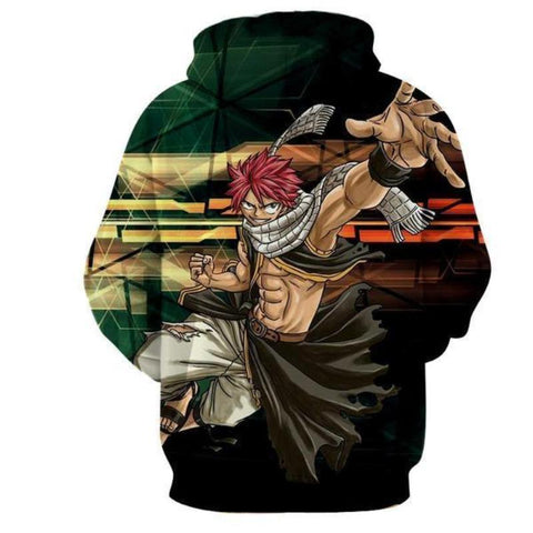 Image of Fairy Tail Natsu Action Dragneel 3D Printed Hoodie