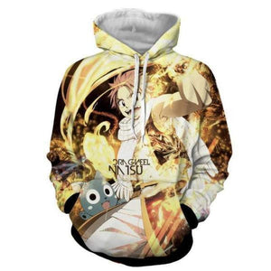 Natsu Dragneel Dragon Fire 3D Printed Hoodie