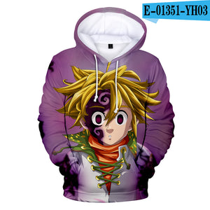 Nanatsu No Taizai Hoodies - 3D Print The Seven Deadly Sins Sweatshirts