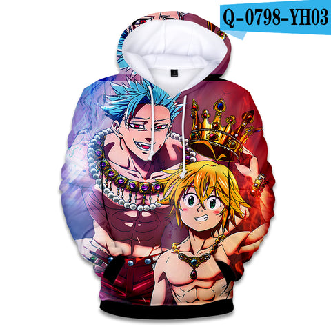 Image of Nanatsu No Taizai Hoodies - 3D Print The Seven Deadly Sins Sweatshirts