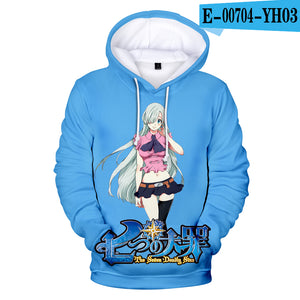 Nanatsu No Taizai Hoodies - 3D Print The Seven Deadly Sins Sweatshirts