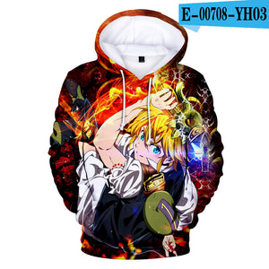 Nanatsu No Taizai Hoodies - 3D Print The Seven Deadly Sins Sweatshirts