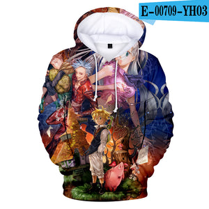 Nanatsu No Taizai Hoodies - 3D Print The Seven Deadly Sins Sweatshirts