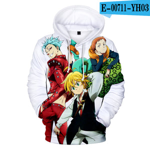 Nanatsu No Taizai Hoodies - 3D Print The Seven Deadly Sins Sweatshirts