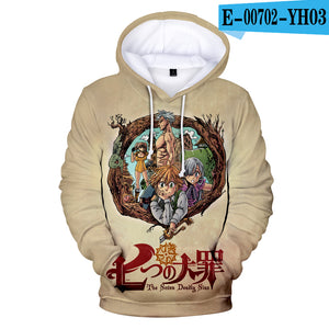 Nanatsu No Taizai Hoodies - 3D Print The Seven Deadly Sins Sweatshirts