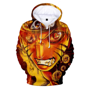 Naruto Hoodies - Naruto Series Anger Naruto Super Cool Red Hoodie