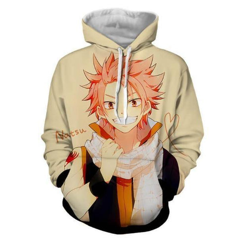 Image of Fairy Tail Natsu Dragneel Yellow 3D Printed Hoodies