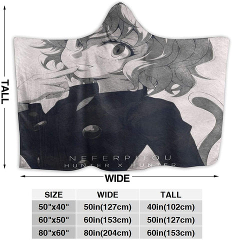Image of H-unter X H-unter Neferpitou 3D Printed Hooded Blanket