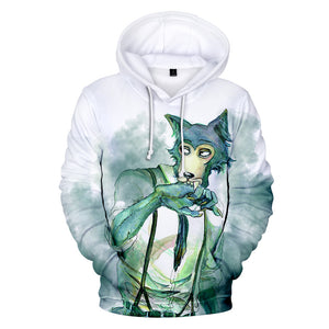 3D Printed BEASTARS Hoodies - Anime The Wolf elements Sweatshirt