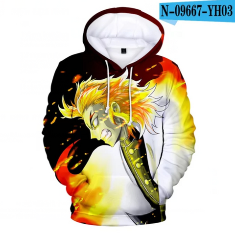 Image of 3D Print Anime Demon Slayer Hoodies Sweatshirts