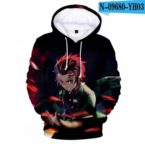 Image of 3D Print Anime Demon Slayer Hoodies Sweatshirts