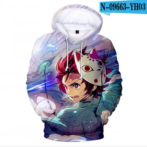 Image of 3D Print Anime Demon Slayer Hoodies Sweatshirts