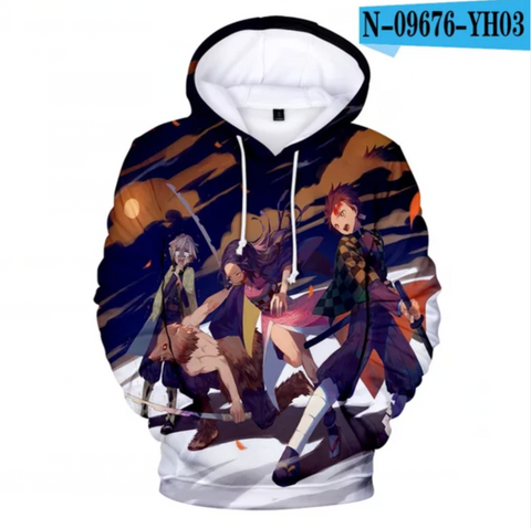 Image of 3D Print Anime Demon Slayer Hoodies Sweatshirts