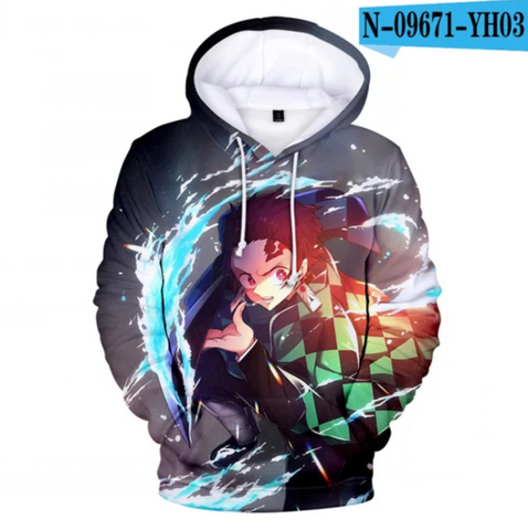 Image of 3D Print Anime Demon Slayer Hoodies Sweatshirts