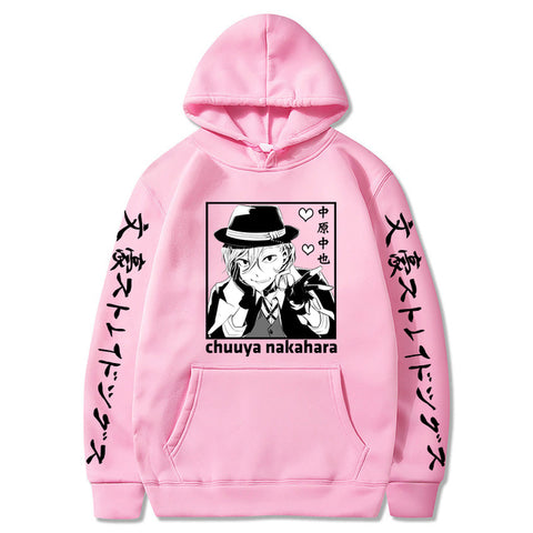 Image of Anime Bungo Stray Dogs Chuuya Nakahara Pocket Hoodie Sweatshirt