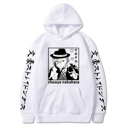 Image of Anime Bungo Stray Dogs Chuuya Nakahara Pocket Hoodie Sweatshirt