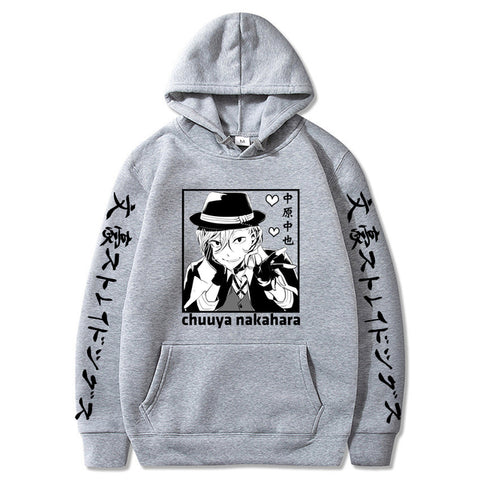 Image of Anime Bungo Stray Dogs Chuuya Nakahara Pocket Hoodie Sweatshirt