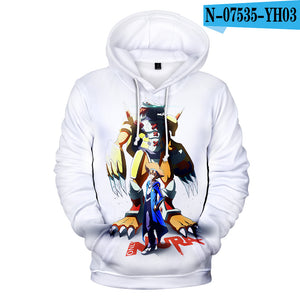 Anime Digimon Adventure Wargreymon 3D Hoodies Sweatshirts