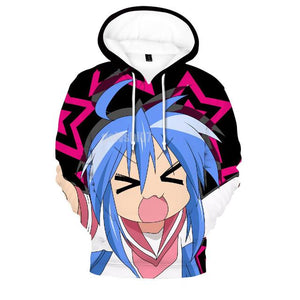 Anime Lucky Star Izumi Konata 3D Printed Hoodie Sweatshirts Streetwear Oversized Hoodies