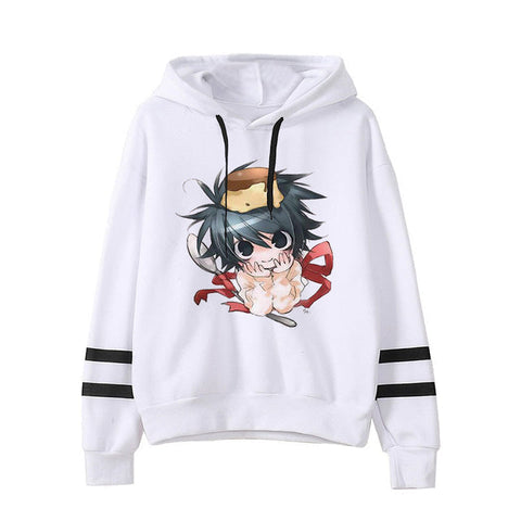 Image of Death Note Carttoon L Lawliet Hoodies Autumn Hooded Sweatshirts