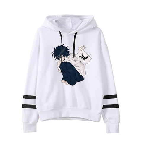 Image of Death Note L Lawliet Stripe Hoodies Autumn Hoodie Sweatshirts