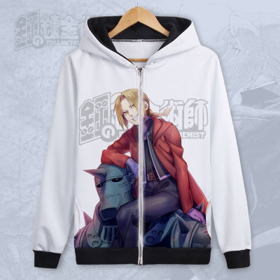 Image of Fullmetal Alchemist Hoodies - Zip Up Anime Cosplay  New  Hoodie Coat