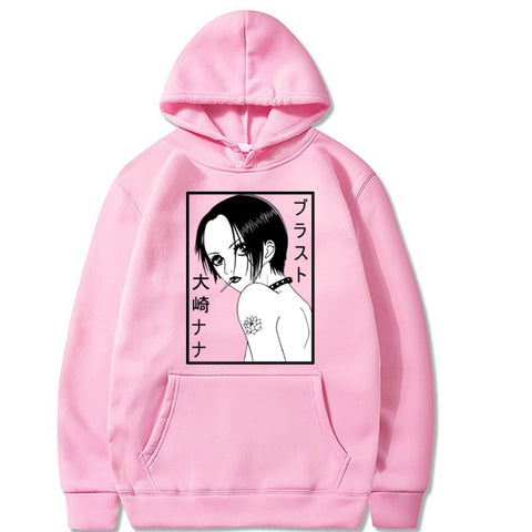 Image of Anime Nana Osaki Hoodie Hip Hop Casual Loose Print Streetwear Sweatshirt