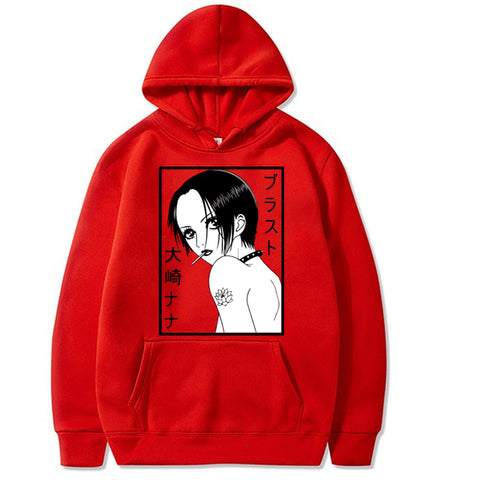 Image of Anime Nana Osaki Hoodie Hip Hop Casual Loose Print Streetwear Sweatshirt